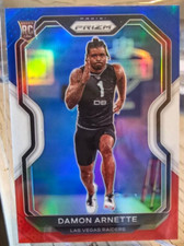 2020 Panini Prizm Red White & Blue Prizm Damon Arnette RC #375 Raiders
