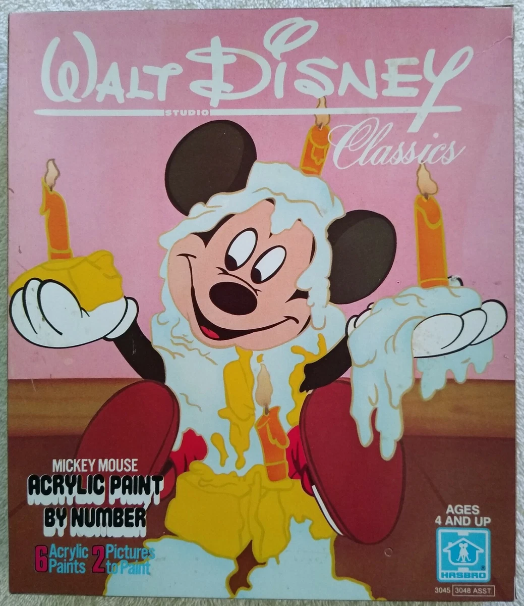 Vintage Walt Disney Classics Mickey Mouse Paint By Number Set Hasbro  Complete