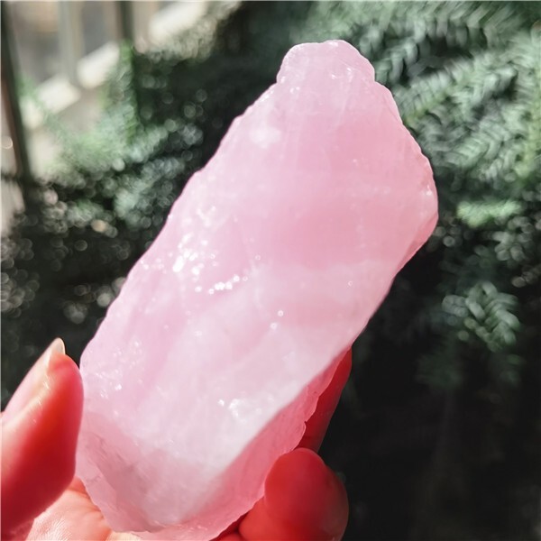 334g Natural Raw Pink Rose Quartz Crystal Stone specimens