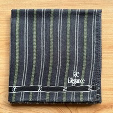 HANDKERCHIEF MEN'S ART PINSTRIPE LINE PLAIN POCKET SQUARE COTTON 17" D074
