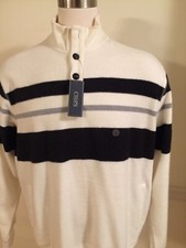 NWT Chaps Classic Button Neck PULLOVER Cotton Blend Essex Cream 2XL Men Lead