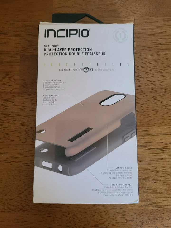 Funda Doble Capa Incipio DualPro para LG K20 Plus K20+ - Oro Rosa  Foto 2 de 2