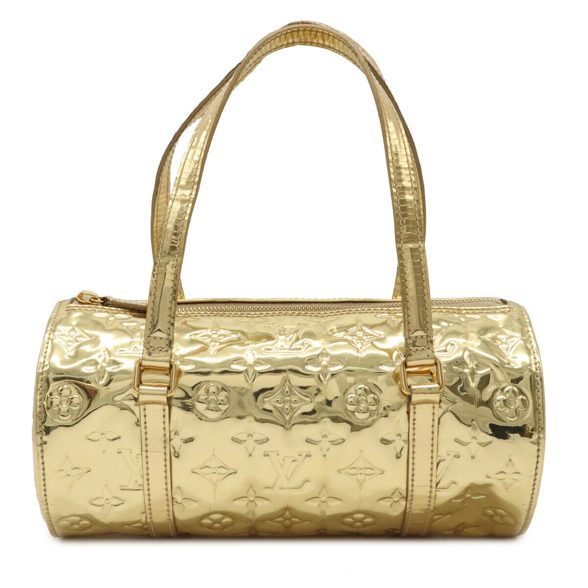 LOUIS VUITTON M95270 Monogram Miroir Papillon PM Hand Bag Gold Rare Ex++