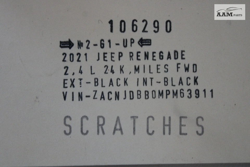 Jeep Renegade 2015-2021 puerta trasera derecha ventana cristal mopar 43r-011595 OEM Foto 4 de 4