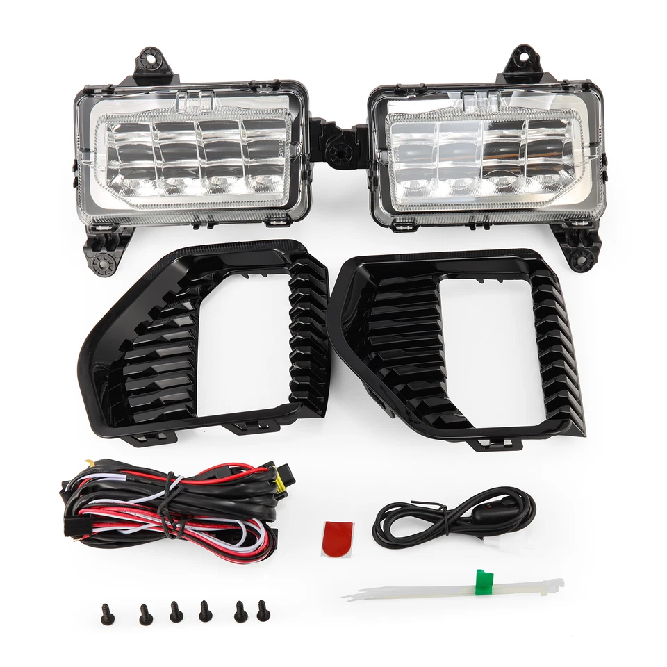 LED Fog Lights Pair For 2019-2020 GMC Sierra 1500 Elevation w/Bulbs+Switch+Bezel - Image 4 of 4