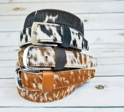 Kwb Leather Belt - 4mm Thick Cowhide Work Belt With Double Prong Buckle, 51mm Width - View #5