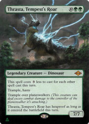 magic painted mtg altered art THRASTA, TEMPEST'S ROAR Horizons 2 Free S&H USA - Picture 1 of 1