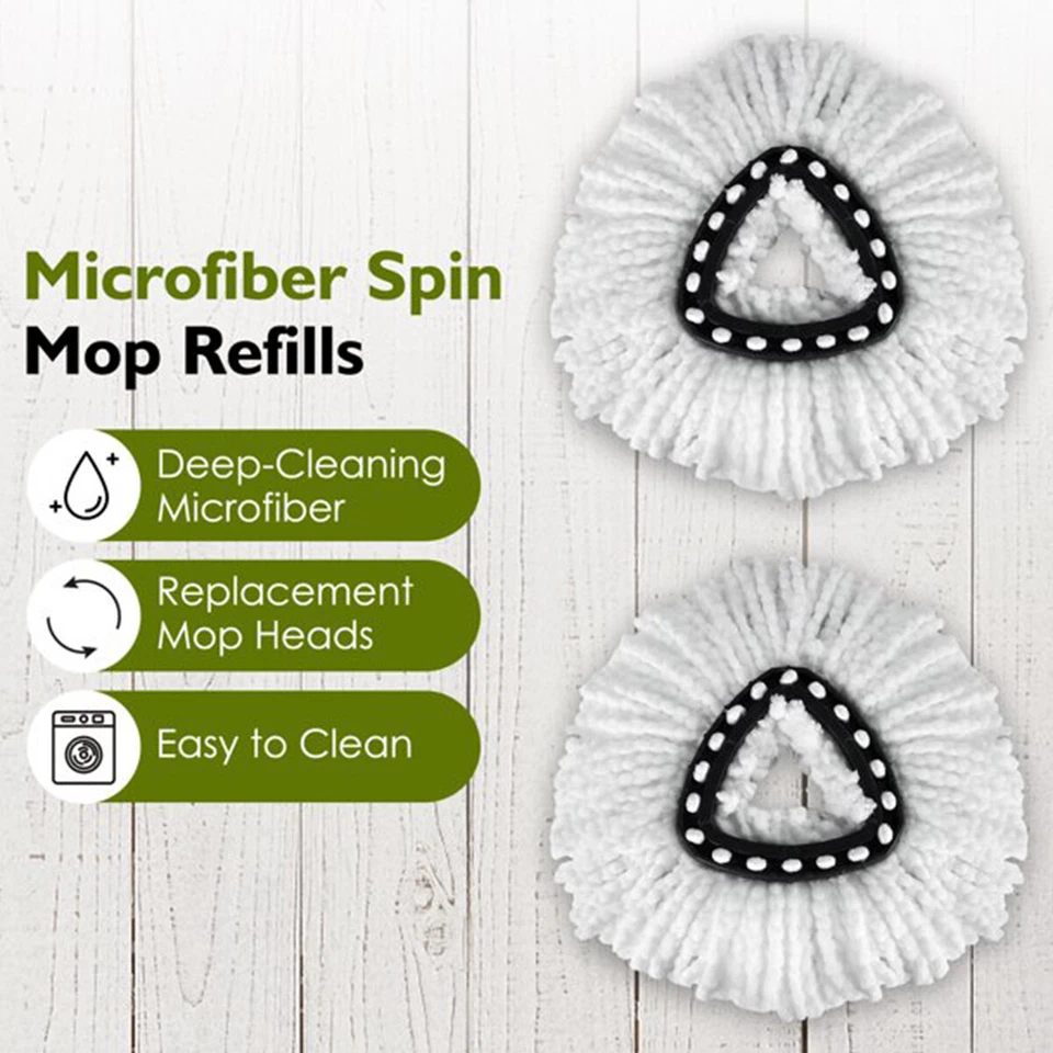 Replacement Microfiber Mop Head Easy Clean Wring Refill For O-Cedar Spin Mop - Image 4 of 4