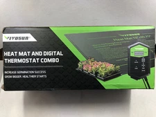 VIVOSUN 10"x20.75" Seedling Heat Mat and Digital Thermostat Combo Set MET Sta...