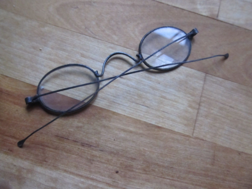 Rare Antique Victorian Period STEEL FRAME EYEGLASSES, Costume, Optical Halloween - Picture 1 of 4