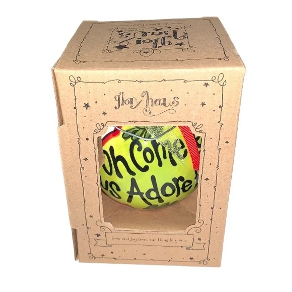 玻璃圣诞假日树装饰品手绘耶稣基督教基督退休 — 第 2/4 张图片