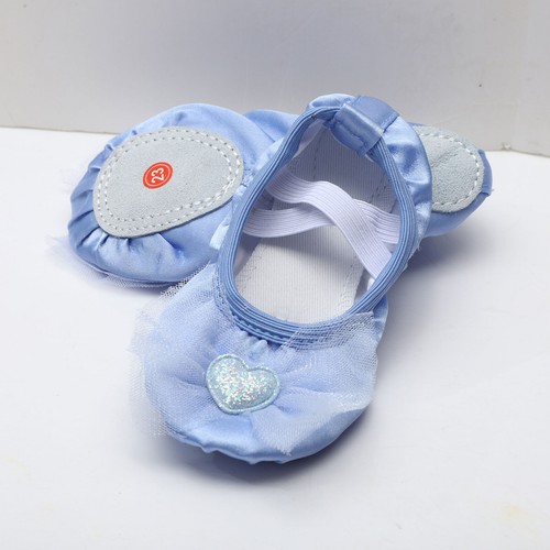 Kids Girl's Dancing Shoes Ballerinas Ballet Shoes Split Sole Band Stage Soft - Picture 91 of 106