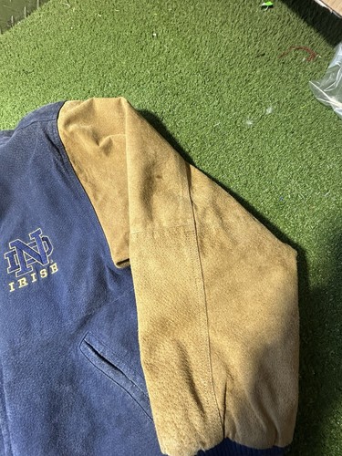 Vintage Notre Dame Fighting Irish Letterman Varsity Jacket Men’s Medium Pro Edge - Picture 2 of 9