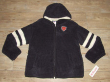Chicago Bears NFL Team Plush Full Zip 50 Hoodie Jacket Girls Size Youth Large