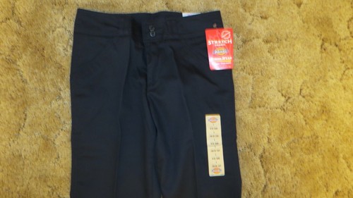 Dickies Girl's School Uniform Flare Flat Front Wide Band Navy Sz 9 Jr 32 x 32 - Picture 8 of 10