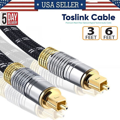 Audio Cable SPDIF Dolby DTS Premium Braided Toslink Digital Fiber Optic Optical