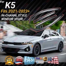 For K5 2021-23 In-Channel Window Visor Vent visor Sun Shade Rain Guard Deflector