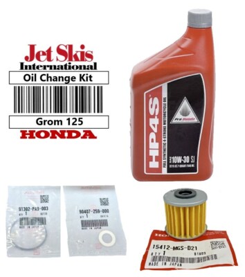 Honda Grom 125 Monkey 125 Synthetic Oil Change Service Kit Oil Filter & O Rings