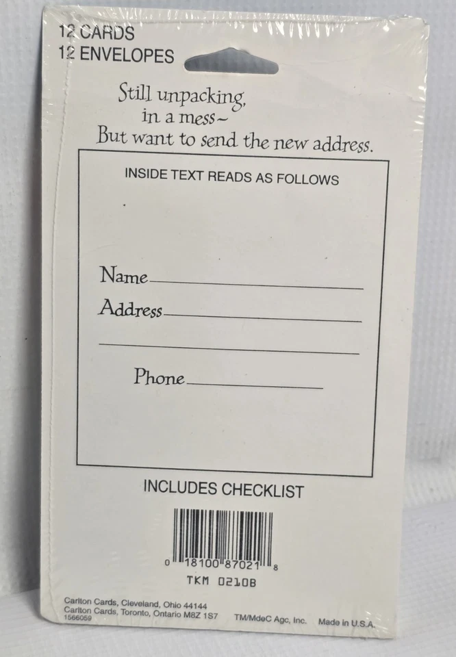 Vintage Carlton Cards New Address Announcements New Home 8 Cards NEW - Image 3 of 4