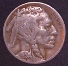 1924-P Indian Head Buffalo 5c Nickel Circulated Condition Philadelphia Mint