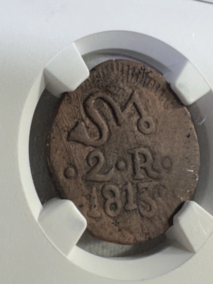 1813 Mexico 2 Reales Oaxaca/Sud Insurgent Coin Graded XF 45 BN by NGC - Image 2 of 4