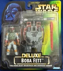 1996 Star Wars POTF DELUXE BOBA FETT with Wing-Blast Rocketpack Overhead Cannon