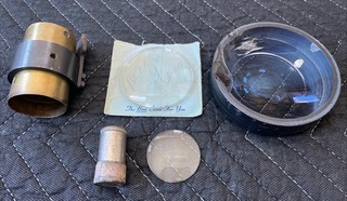 Magnifying Glass Antique Vintage Focus Lenses Convex Quartz Glass Crystal Optics