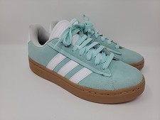 adidas Grand Court Alpha Suede Tennis Sport Casual Trainer ID8860 Aqua/White 8.5