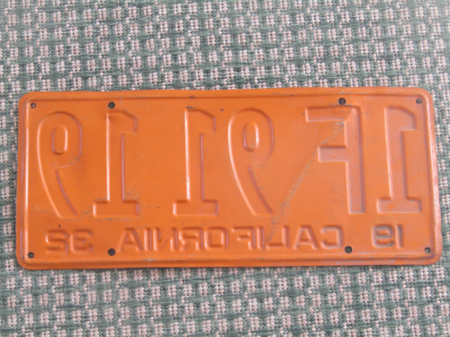 expired 1932 California License Plate 1F 91 19 (3+ years old) - Picture 2 of 2