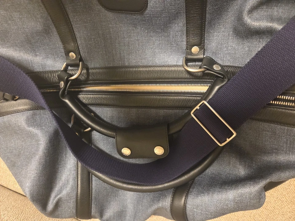 RARO Ghurka No. Bolsa de Transporte de Viaje 96 Cavalier Cuero Azul Gimnasio ENVÍO GRATUITO Foto 3 de 4