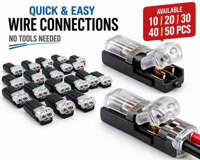 Wire Connector Quick Splice Plug-in Lock Cable Joiner 12V 24V LED Auto AU 2 Pin - image 1 of 4