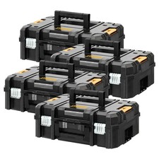 DeWalt DWST1-70703 TSTAK II Suitcase Flat Top Tool Storage Box x4