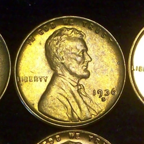 1936-S BU - SOLID LINCOLN WHEAT CENT - RD/BR - GOOD DETAILS - SEE PICS!