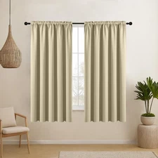CUCRAF Blackout Curtains 54 inches Long, Room Darkening Window Curtain Panels