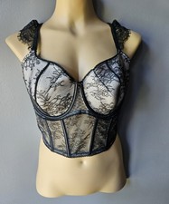 Victoria's Secret Corset Womens Pink Dream Angels Lace Bustier Black Size XXL