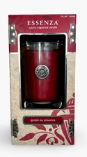 Essenza Luxury Fragrance Candle GARDEN AU PROVENCE Red 6.5 Ounce New Sealed