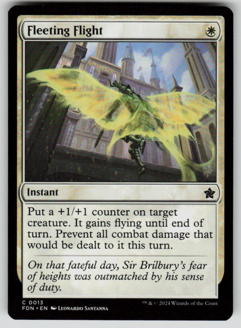 Fleeting Flight Common Foundations 13 MTG Near Mint 2024