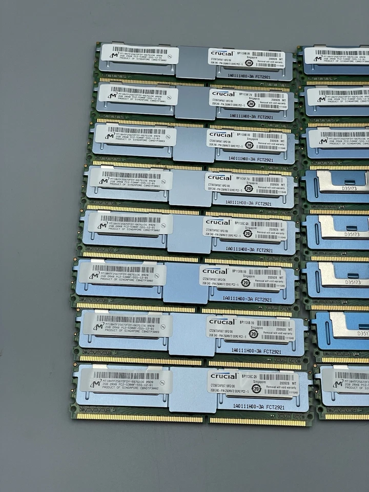 Crucial 32 GB (16 X 2GB) 2RX8 RAM 240-PIN 256Mx72 DDR2 PC2-5 MT - Image 3 of 4