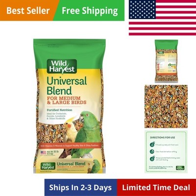 Universal Blend for Medium and Large Birds 10 Pounds; Fortified Nutrition