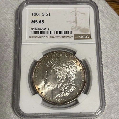 1881-S morgan silver dollar MS65 NGC