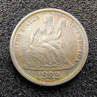 1882 Liberty Seated Dime 10C - Philadelphia Mint - VF Cond. - Fantastic Toning