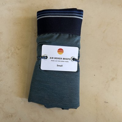 Marine Layer Air Boxer Briefs Mens Small North Atlantic Blue Stretch $32 New NWT