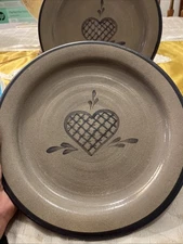 rowe pottery cambridge Wisconsin Lattice Heart Dinner Plate