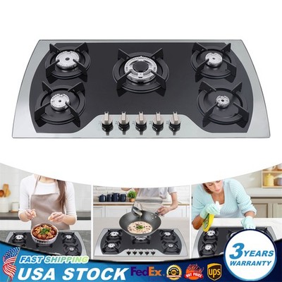36 inch Gas Stove 5 Burner Built-in Natural Gas Cooktop Gas Hob NG
