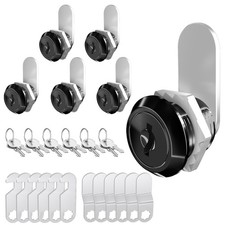 6 Pack Cabinet Locks With Keys 5/8 Inch Cam Lock Keyed Alike RV Zinc Alloy