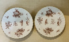 Asian Aesthetic Movement 1870  Plates Fan Temple Salamander England - Pair