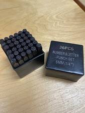 Metal Letter Punch Set 1/4 inch 6 MM Steel Number and Letter Stamp Set