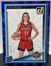 Lucy Olsen RC 2025 Panini Donruss WNBA Basketball Rated Rookie Blue Laser 46/49