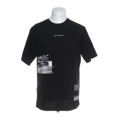 Zara, T-shirt, Größe: L, Schwarz/Mehrfarbig, Baumwolle, Print, Herren #UcO