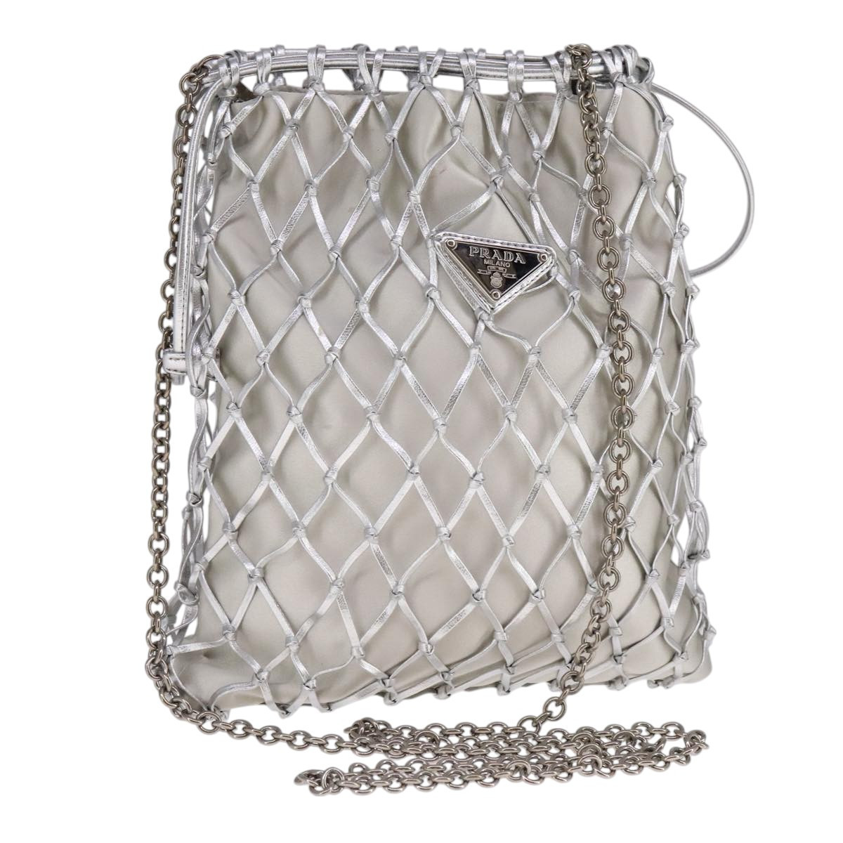 Prada Silver Synthetic Shoulder Bag Authentic | eBay Prada Silver Synthetic Shoulder Bag Authentic | eBay
